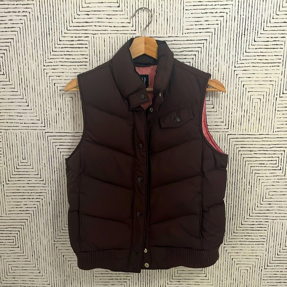 Chocolate brown puffer vest